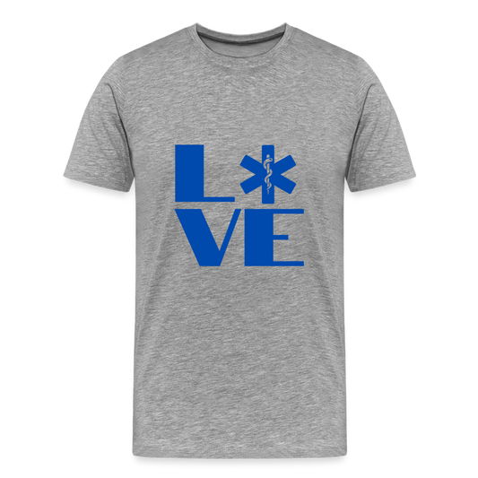 Block Letter Love EMS T-Shirt - heather gray