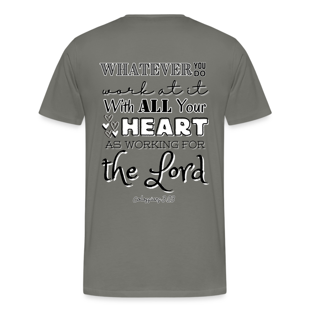 Colossians 3:23 T-Shirt - asphalt gray