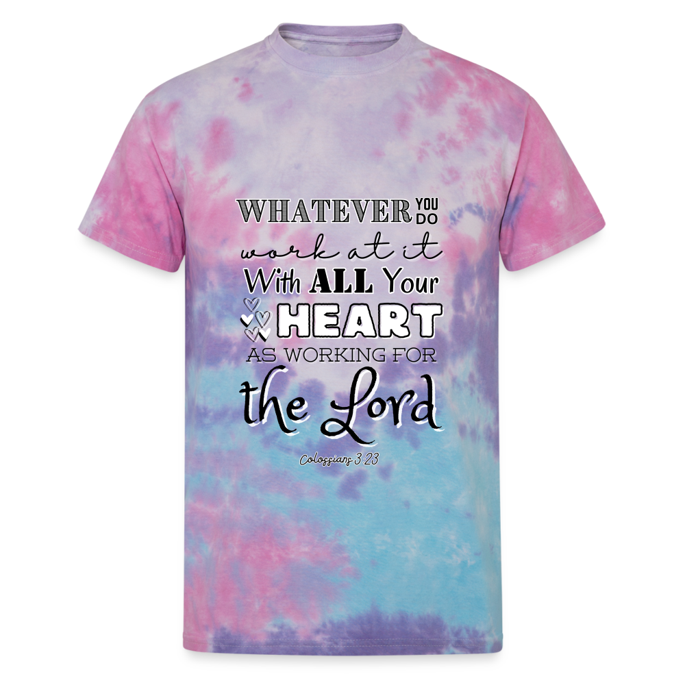Col 3:23 Tie Dye T-Shirt - cotton candy