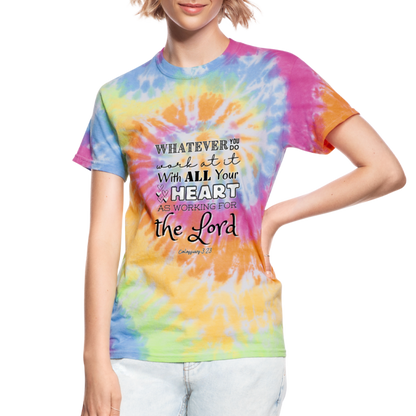 Col 3:23 Tie Dye T-Shirt - rainbow