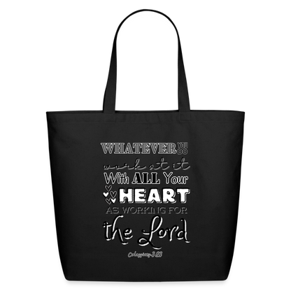 COL 3:23 Eco-Friendly Cotton Tote - black