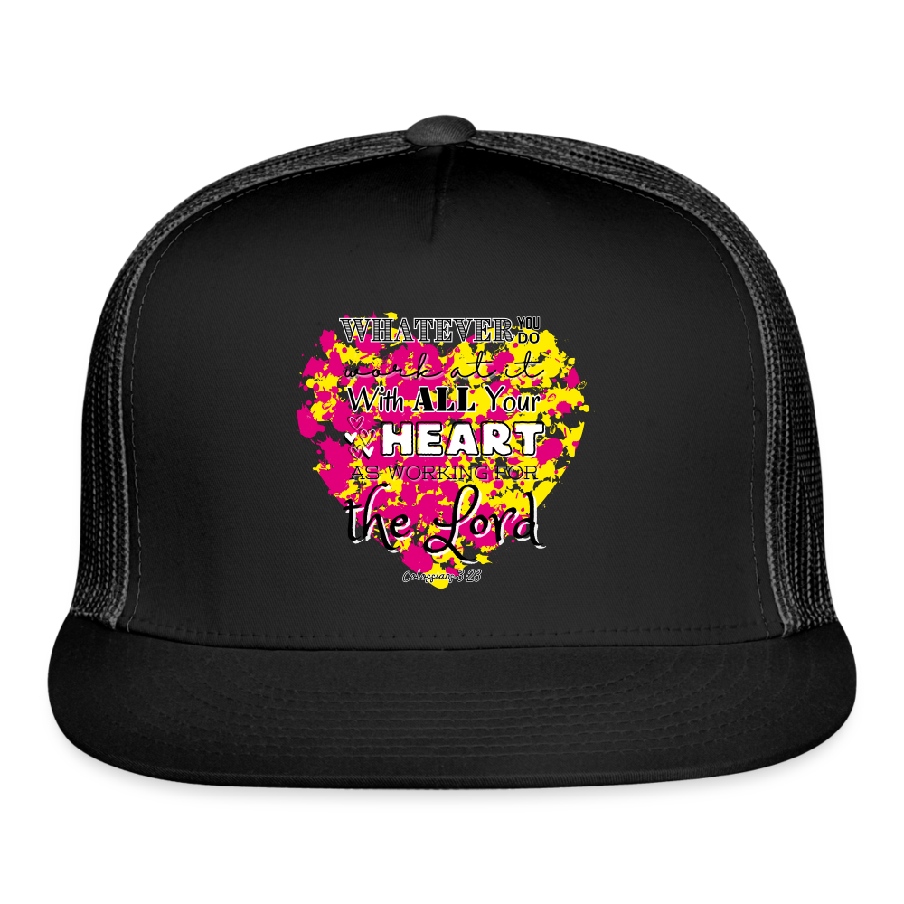 Col 3:23 Trucker Cap - black/black