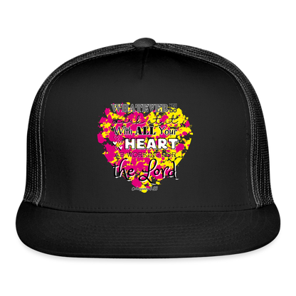 Col 3:23 Trucker Cap - black/black