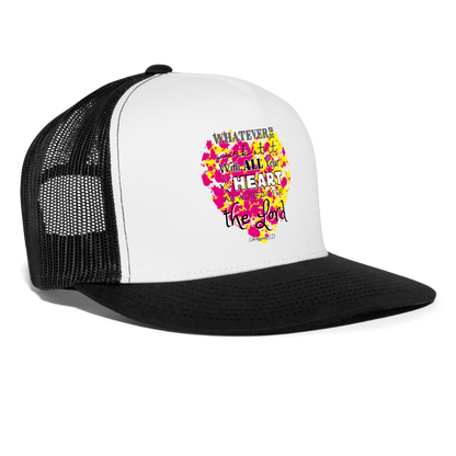Col 3:23 Trucker Cap - white/black