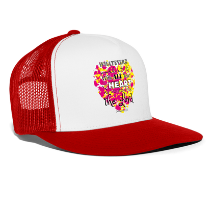 Col 3:23 Trucker Cap - white/red