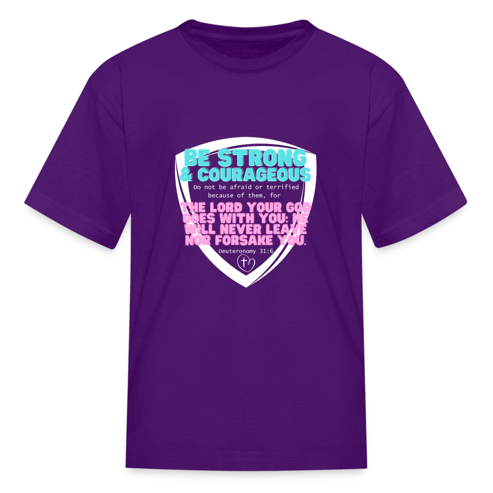 Deu 31:6 Kids' T-Shirt - purple