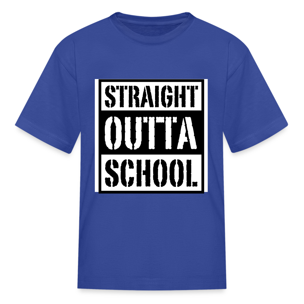 Straight outta school Kids' T-Shirt - royal blue