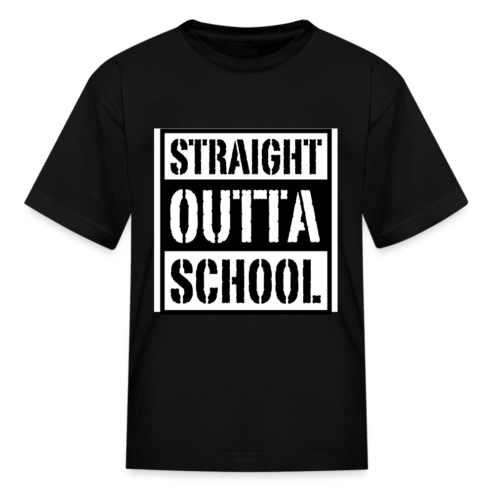 Straight outta school Kids' T-Shirt - black