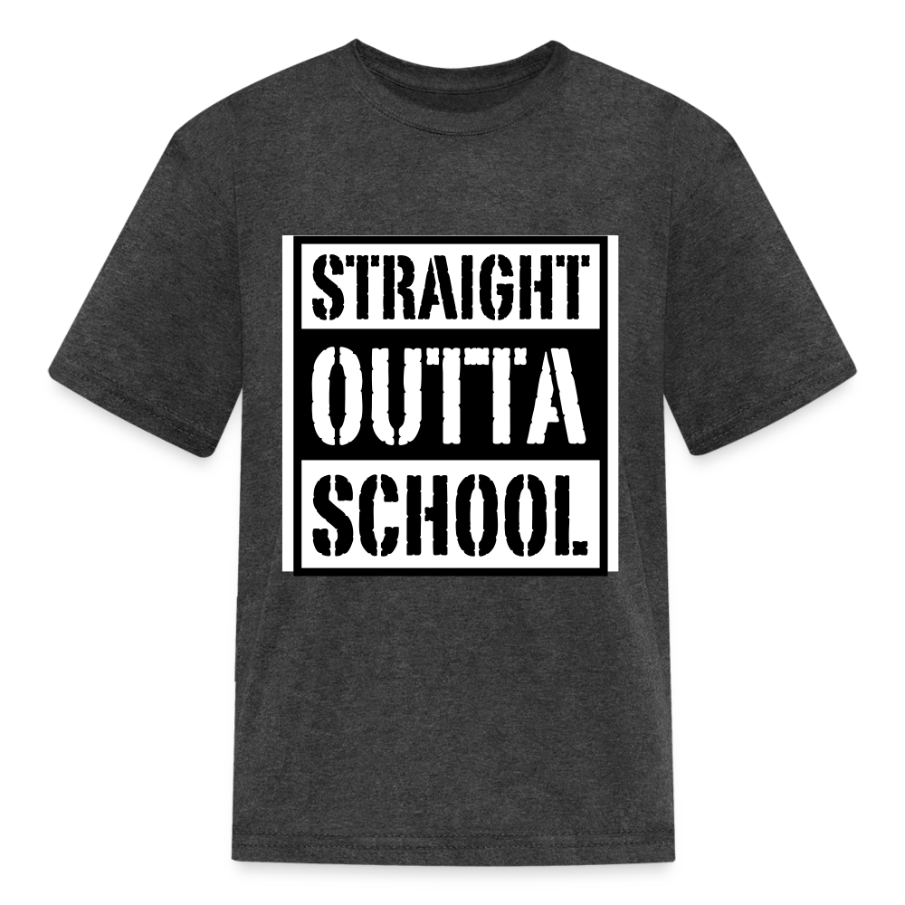 Straight outta school Kids' T-Shirt - heather black