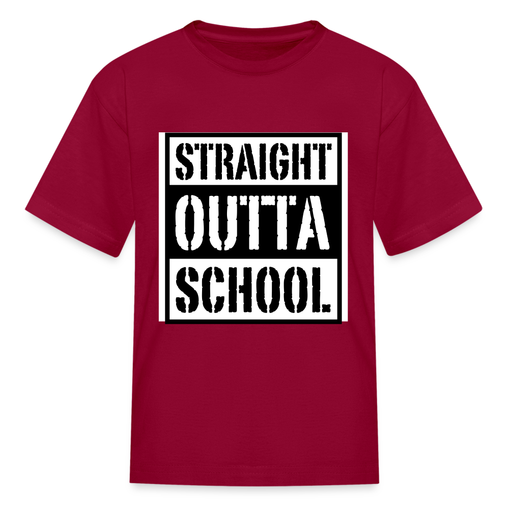Straight outta school Kids' T-Shirt - dark red