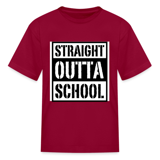 Straight outta school Kids' T-Shirt - dark red