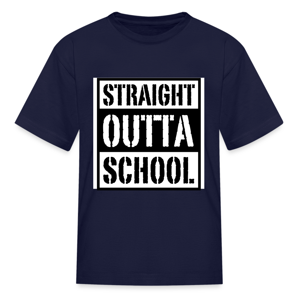 Straight outta school Kids' T-Shirt - navy