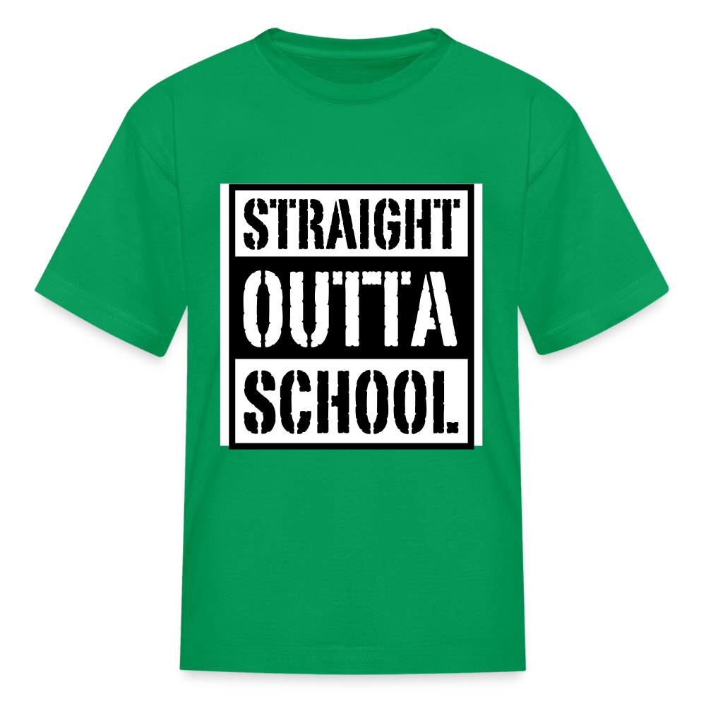 Straight outta school Kids' T-Shirt - kelly green