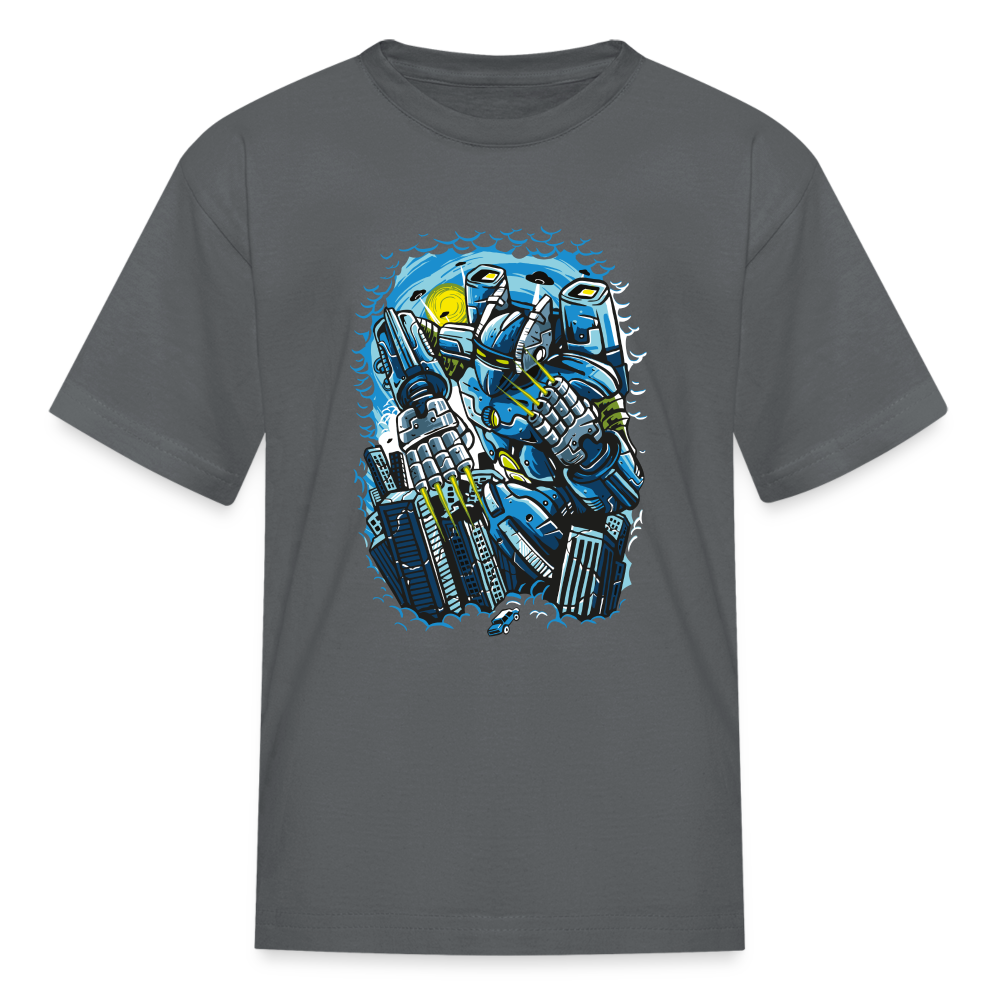 Giant Robot Kids' T-Shirt - charcoal