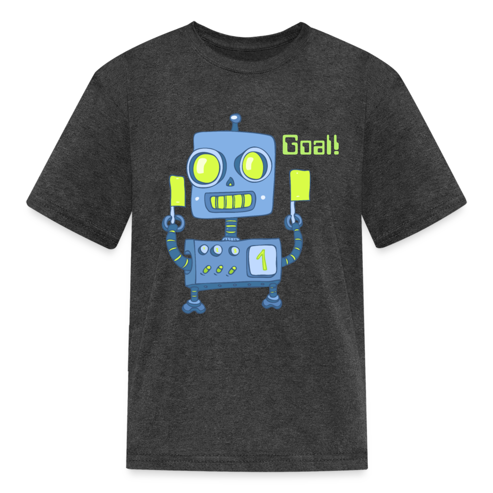 Robot Goal Kids' T-Shirt - heather black