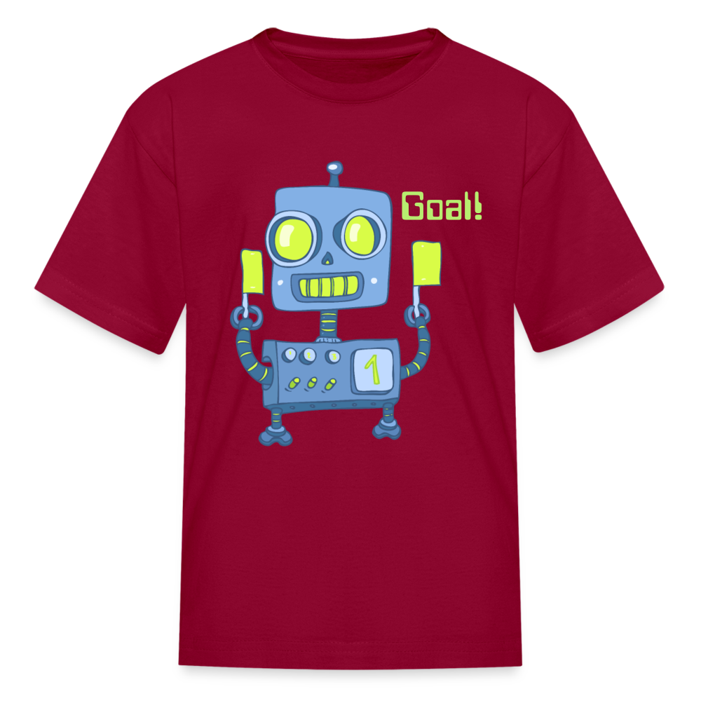 Robot Goal Kids' T-Shirt - dark red