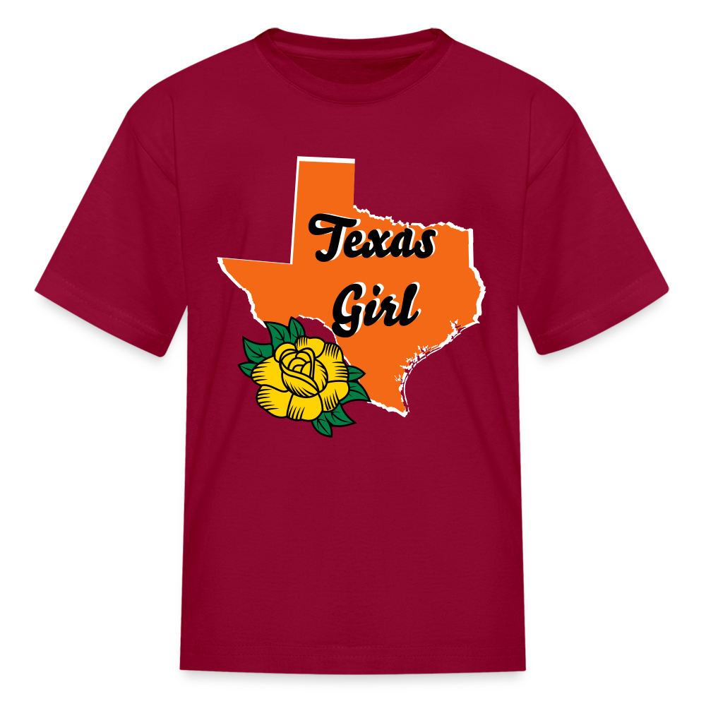 Texas Girl Kids' T-Shirt - dark red