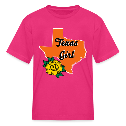 Texas Girl Kids' T-Shirt - fuchsia