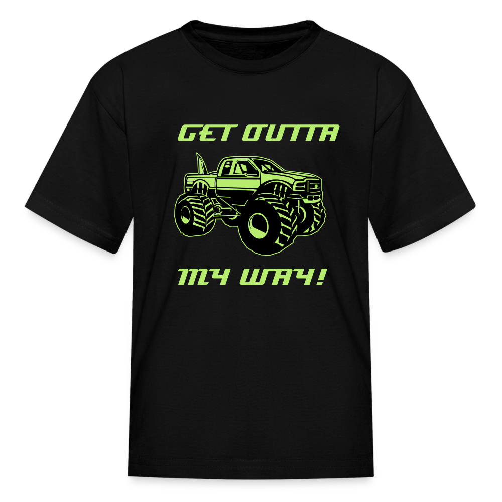 Get Outta My Way Kids' T-Shirt - black