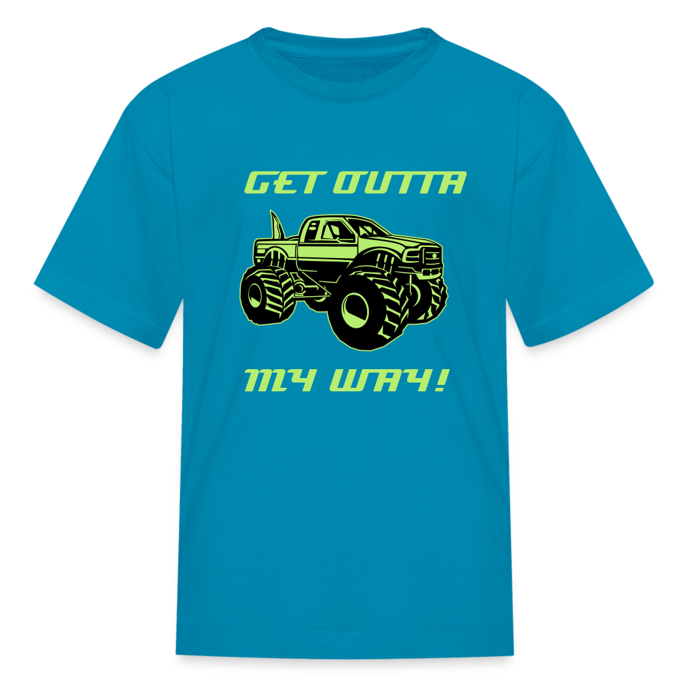 Get Outta My Way Kids' T-Shirt - turquoise
