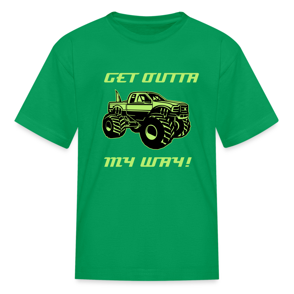 Get Outta My Way Kids' T-Shirt - kelly green