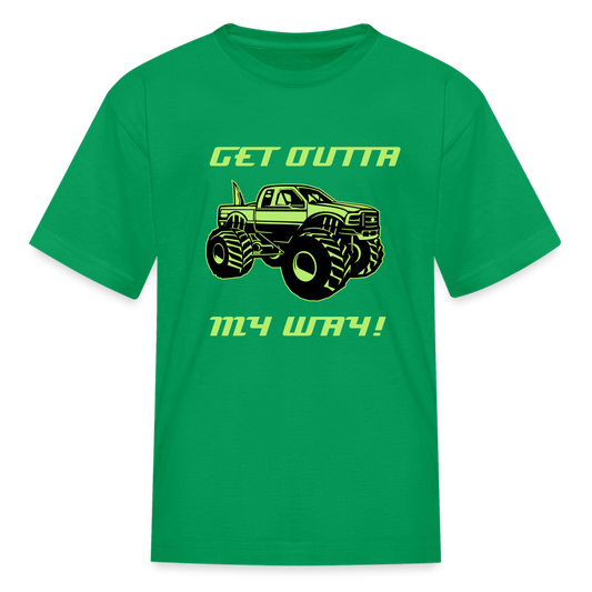 Get Outta My Way Kids' T-Shirt - kelly green