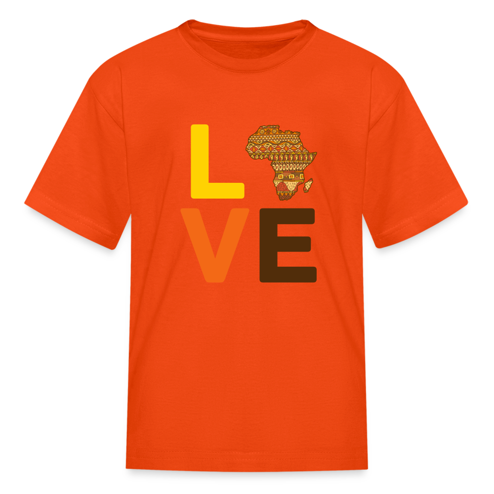 Africa Love Letter Block Kids' T-Shirt - orange