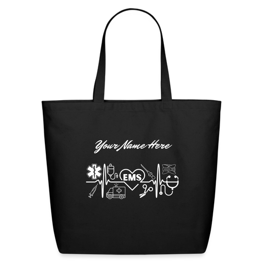 Customizable EMS Eco-Friendly Cotton Tote - black