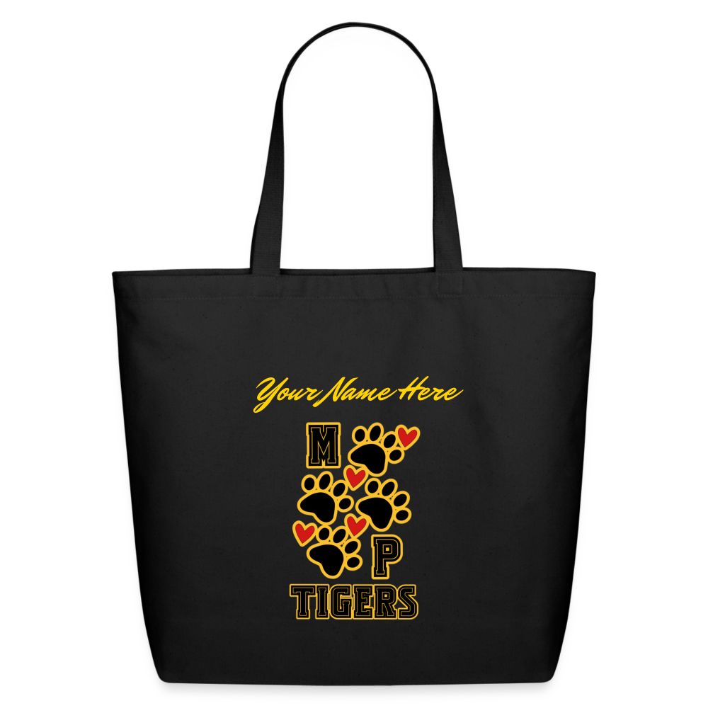 Customizable MP Tigers Heart and Sole Eco-Friendly Cotton Tote - black