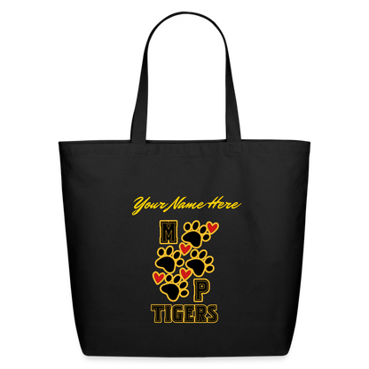 Customizable MP Tigers Heart and Sole Eco-Friendly Cotton Tote - black