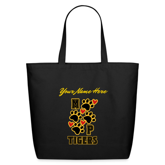 Customizable MP Tigers Heart and Sole Eco-Friendly Cotton Tote - black