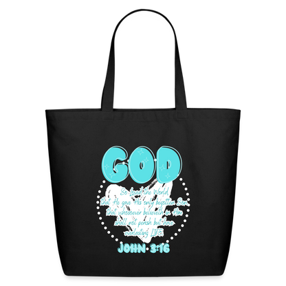 John 3:16 Cotton Tote - black