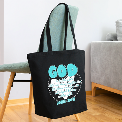 John 3:16 Cotton Tote - black