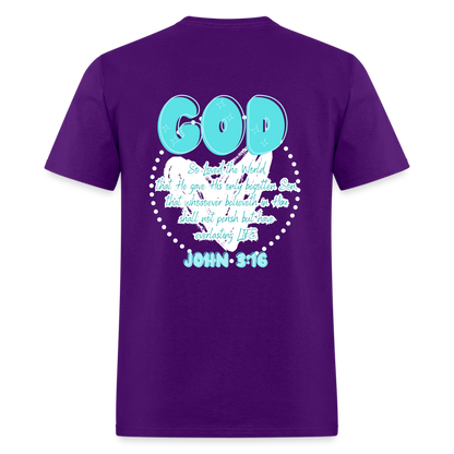 John 3:16 T-Shirt - purple