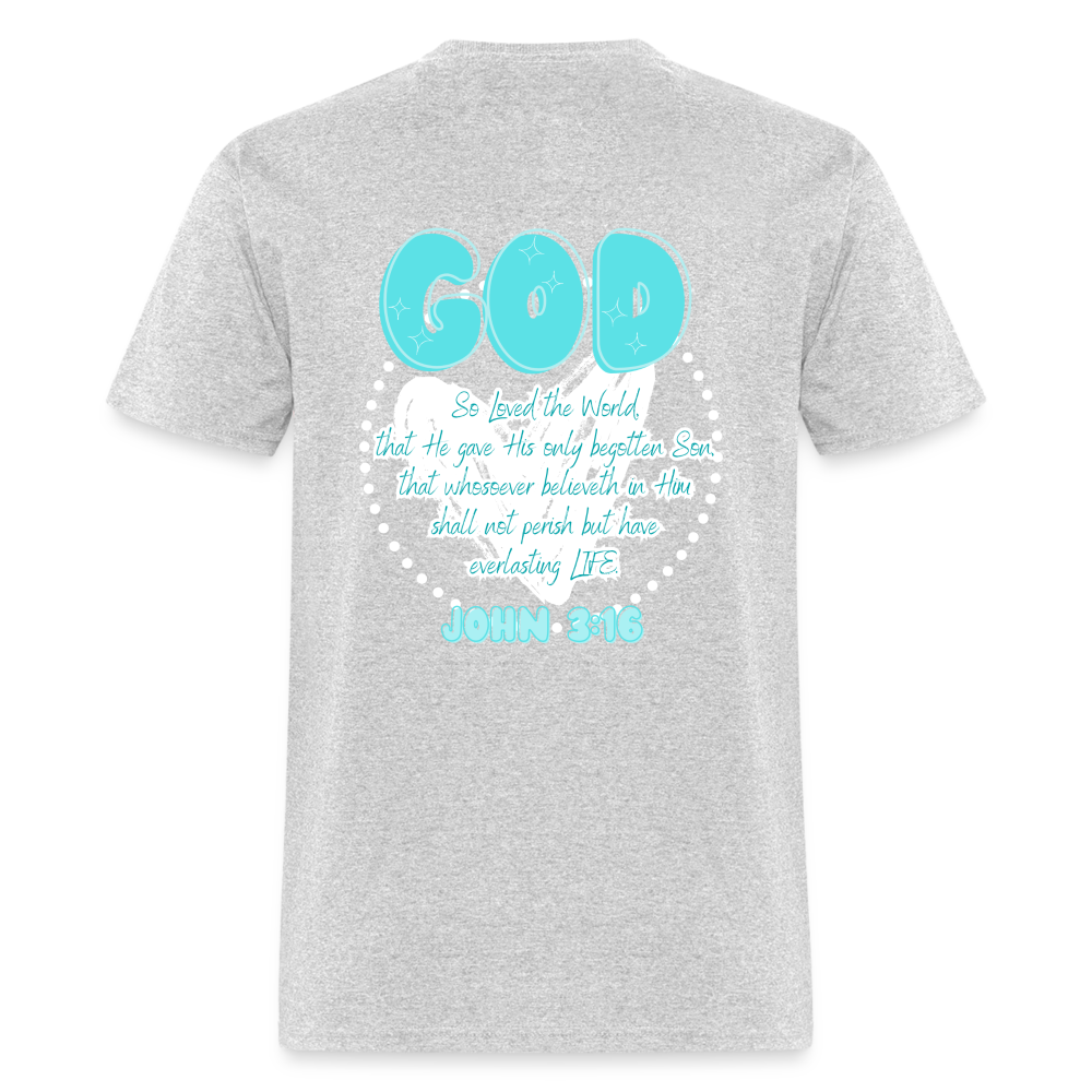 John 3:16 T-Shirt - heather gray