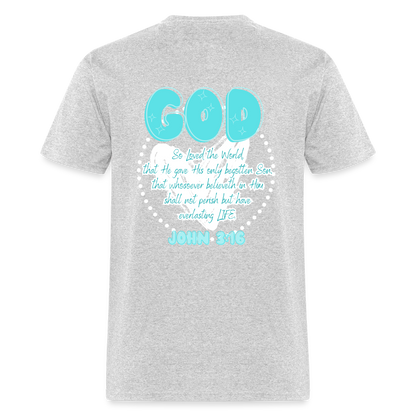 John 3:16 T-Shirt - heather gray