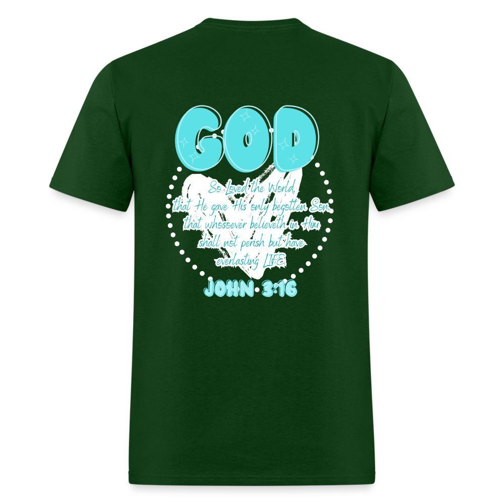 John 3:16 T-Shirt - forest green