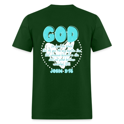 John 3:16 T-Shirt - forest green