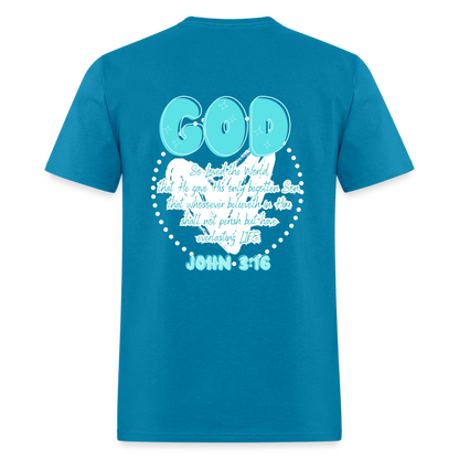 John 3:16 T-Shirt - turquoise