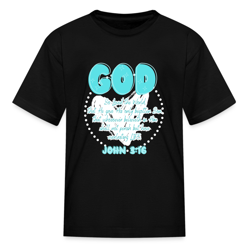 John 3:16 Kids' T-Shirt - black