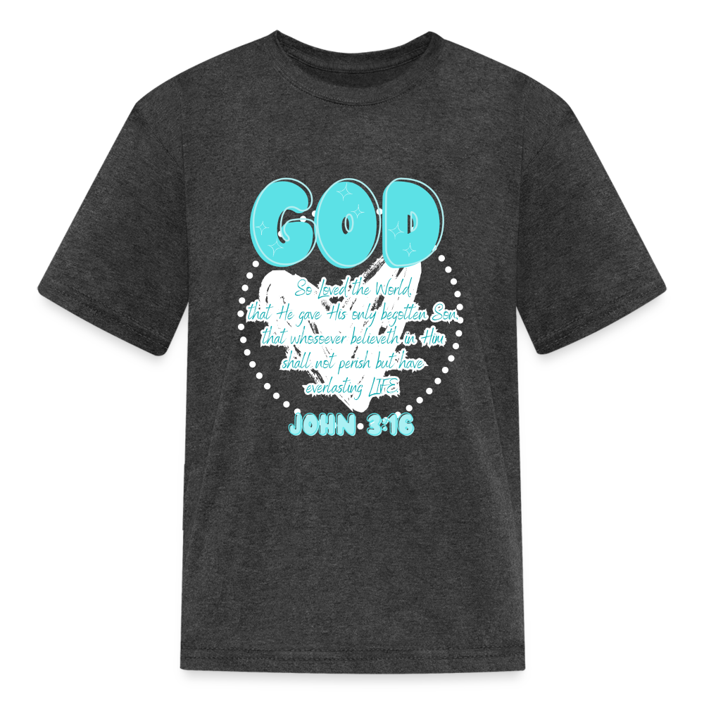 John 3:16 Kids' T-Shirt - heather black