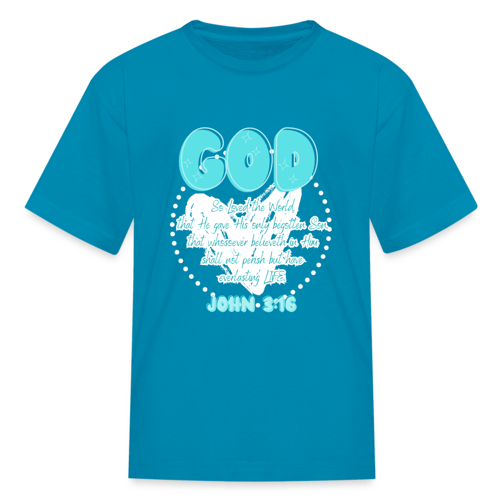 John 3:16 Kids' T-Shirt - turquoise