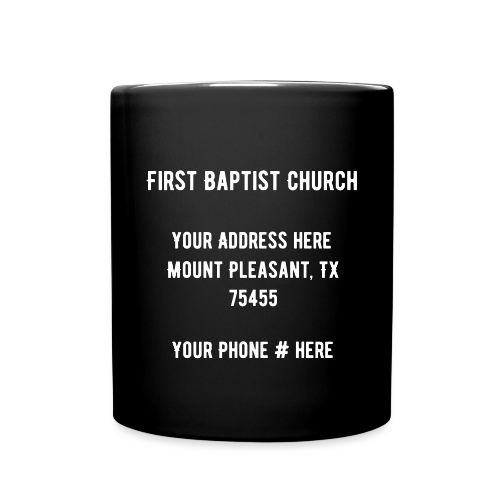1 Cor 16:14 Red Love Block Full Color Mug Customizable - black