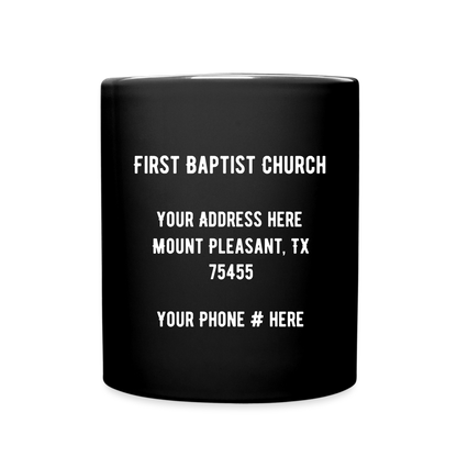 1 Cor 16:14 Red Love Block Full Color Mug Customizable - black