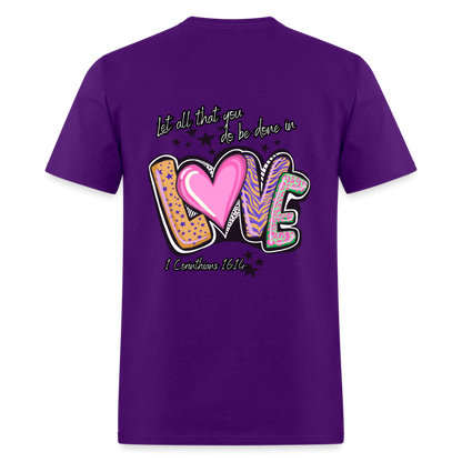 1 Cor 16:14 Stars & Animal print Classic T-Shirt - purple
