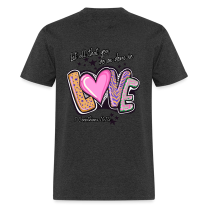1 Cor 16:14 Stars & Animal print Classic T-Shirt - heather black