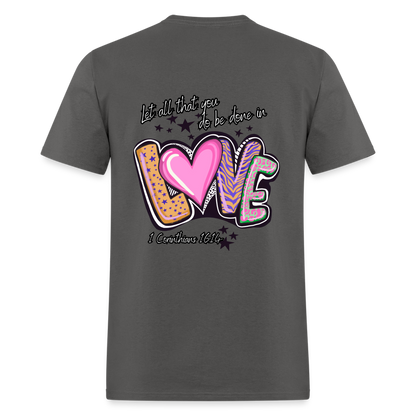 1 Cor 16:14 Stars & Animal print Classic T-Shirt - charcoal