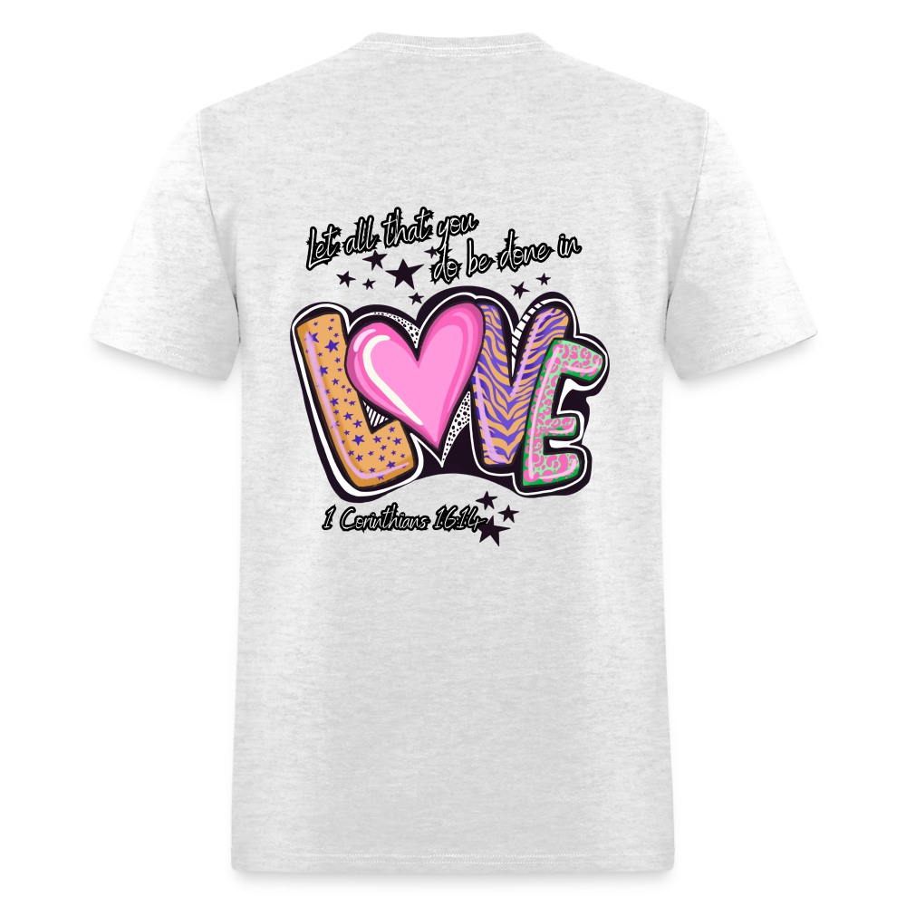 1 Cor 16:14 Stars & Animal print Classic T-Shirt - light heather gray