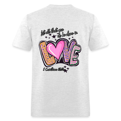 1 Cor 16:14 Stars & Animal print Classic T-Shirt - light heather gray