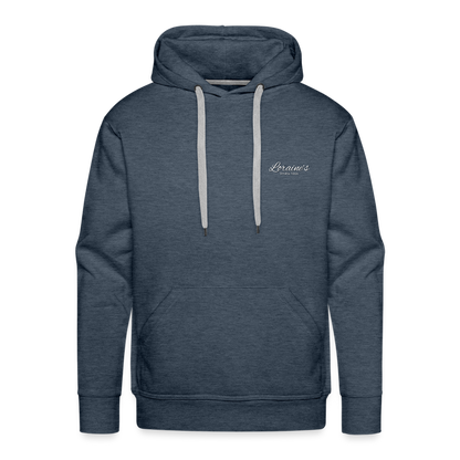 1 Cor 16:14 Buffalo Check Premium Hoodie - heather denim